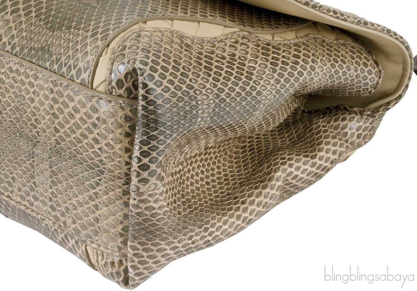 Snakeskin Intrecciato Shoulder Bag*