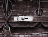 Birkin 35 Brown Matte Porosus PHW