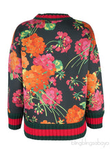 Floral Print Embellished Sweatshirt