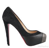 Maggie 140 Black Nappa & Pony Heels