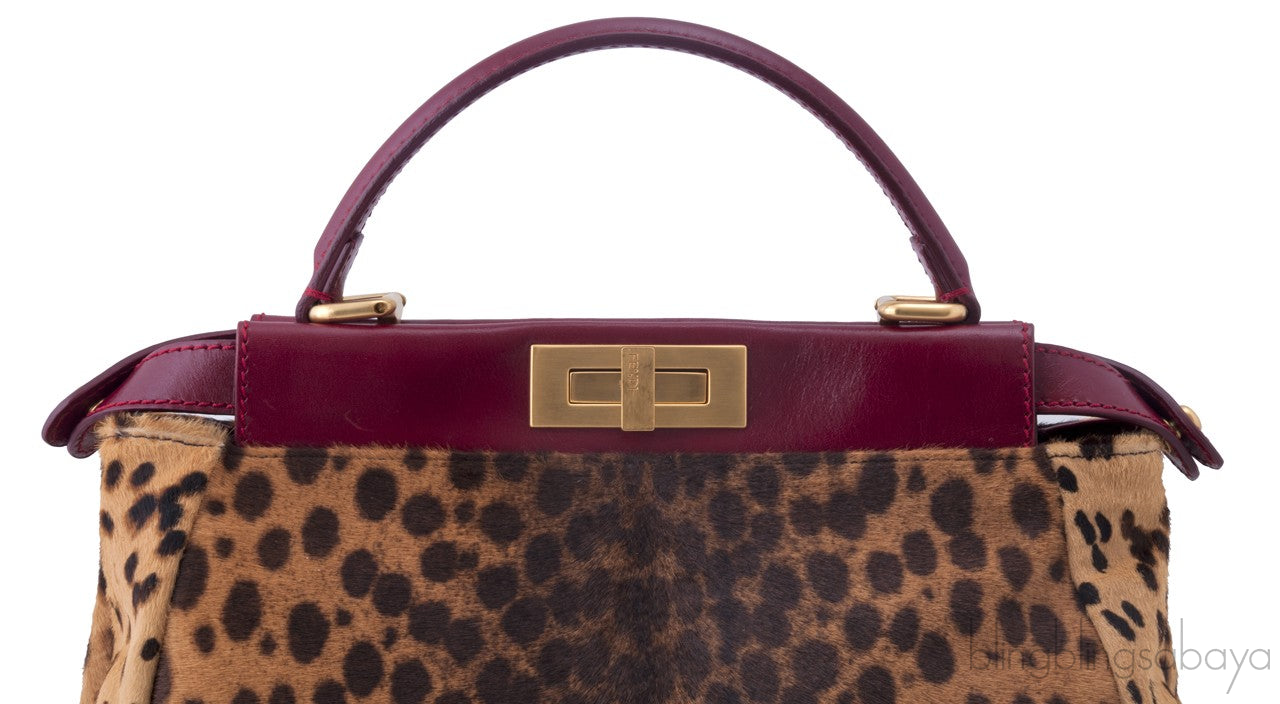 Leopard Spotted Calf Hair Peek-a-boo