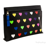 Hearts T Pouch Clutch