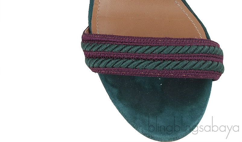 Bi-color Suede Fringed Tassel Sandals