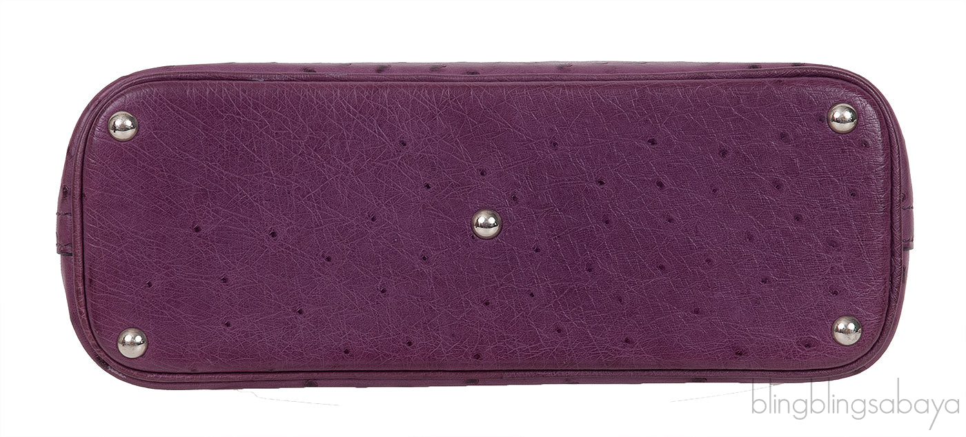 Bolide 27 Purple Ostrich Bag PHW