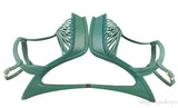 Yves Saint Laurent Green Strappy Slingback Sandals