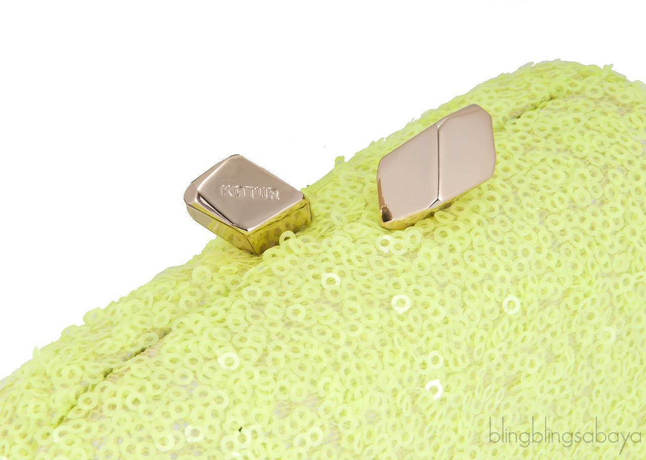 Margo Sequin Clutch Citron