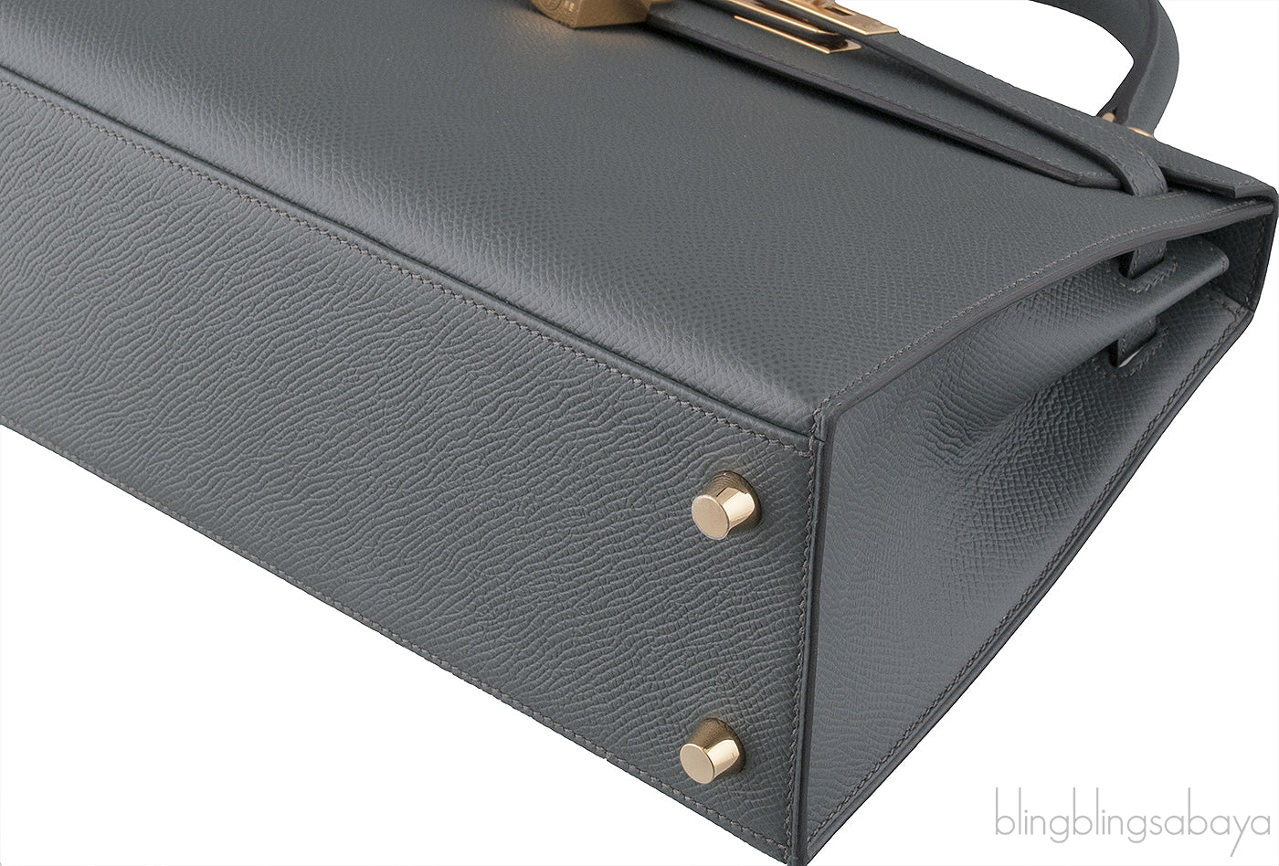 Kelly 25 Blue Orage Epsom Sellier GHW