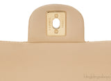 Classic Beige Matte Quilted Flap Bag