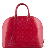 Alma Red Monogram Vernis Bag