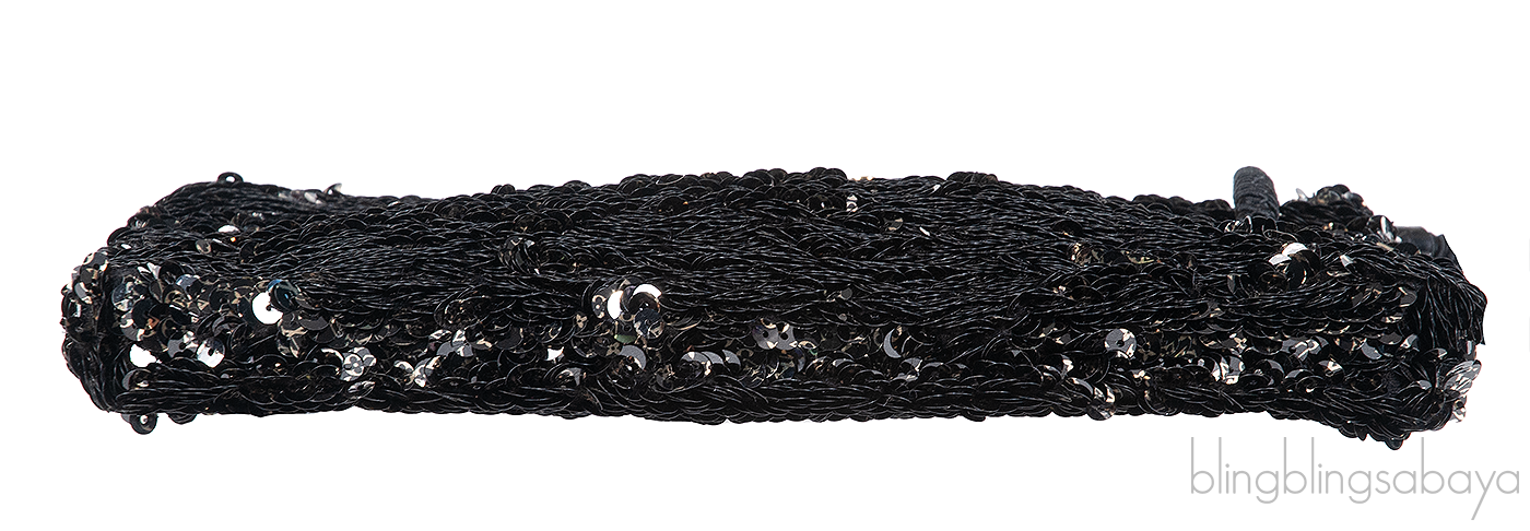 Sequin Black Pochette Rococo