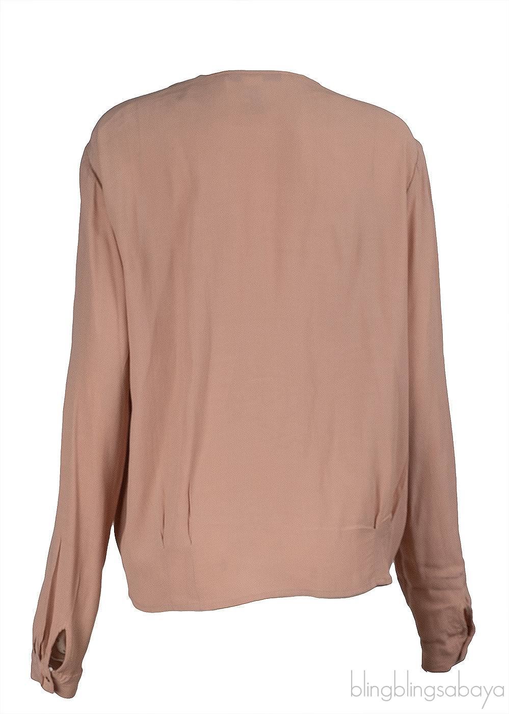 Diane von Furstenburg Peach Long Sleeve Blouse