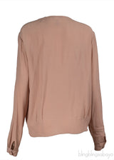 Diane von Furstenburg Peach Long Sleeve Blouse
