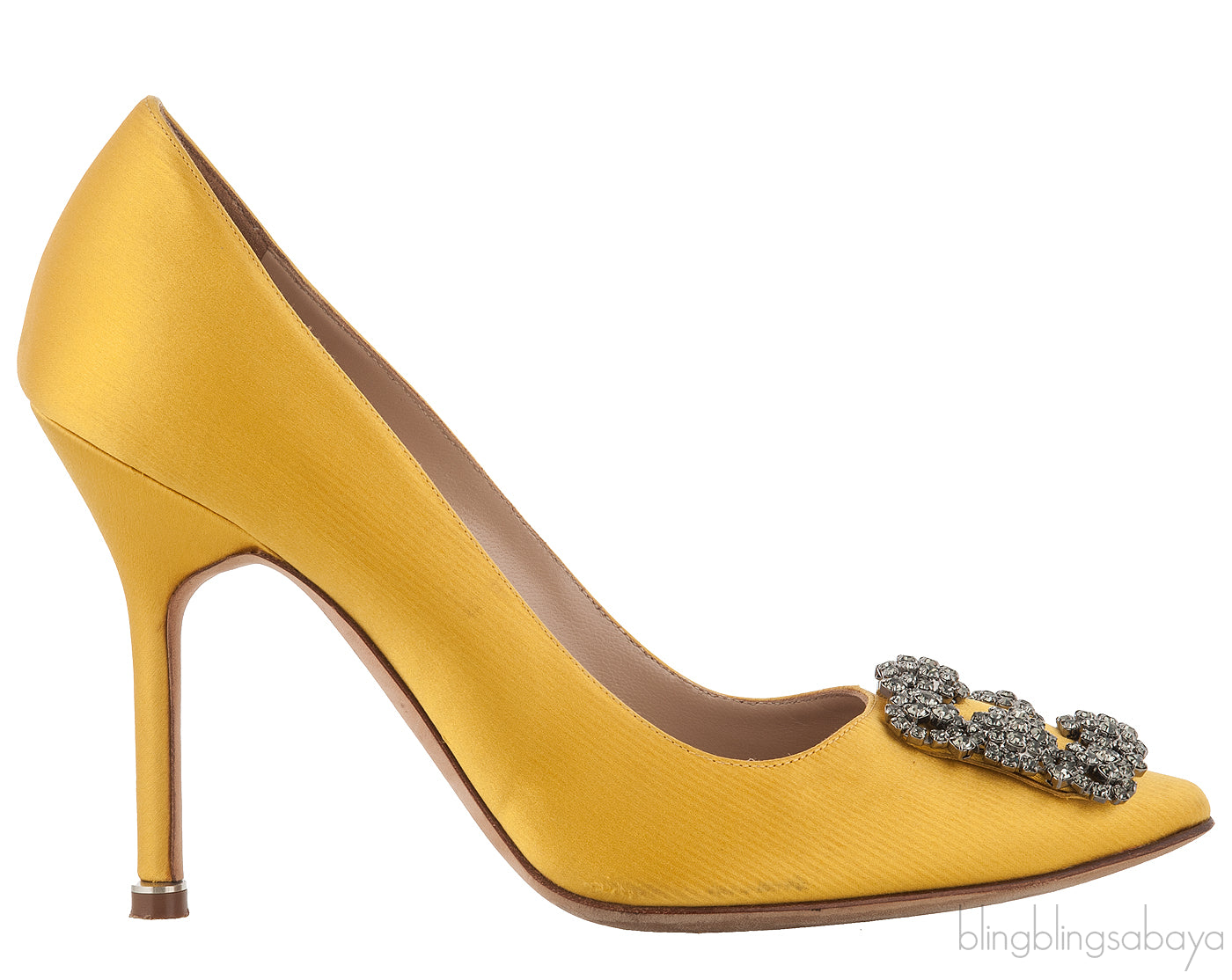 Yellow Satin Hangisi Pump