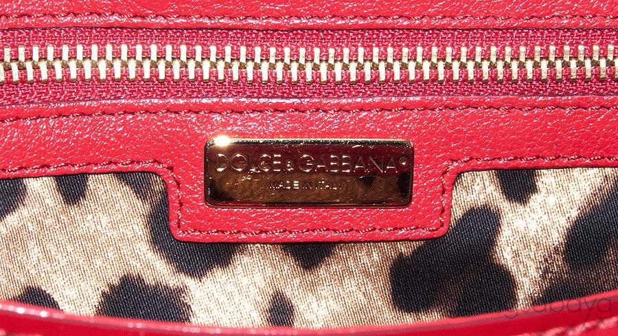 Red Patent Miss Sicily Shoulder Bag