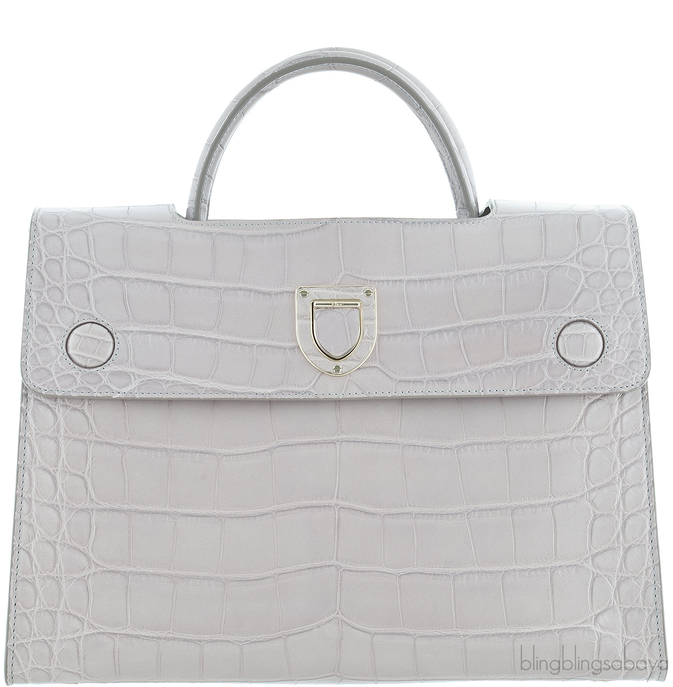 Diorever Grey Crocodile Medium Bag