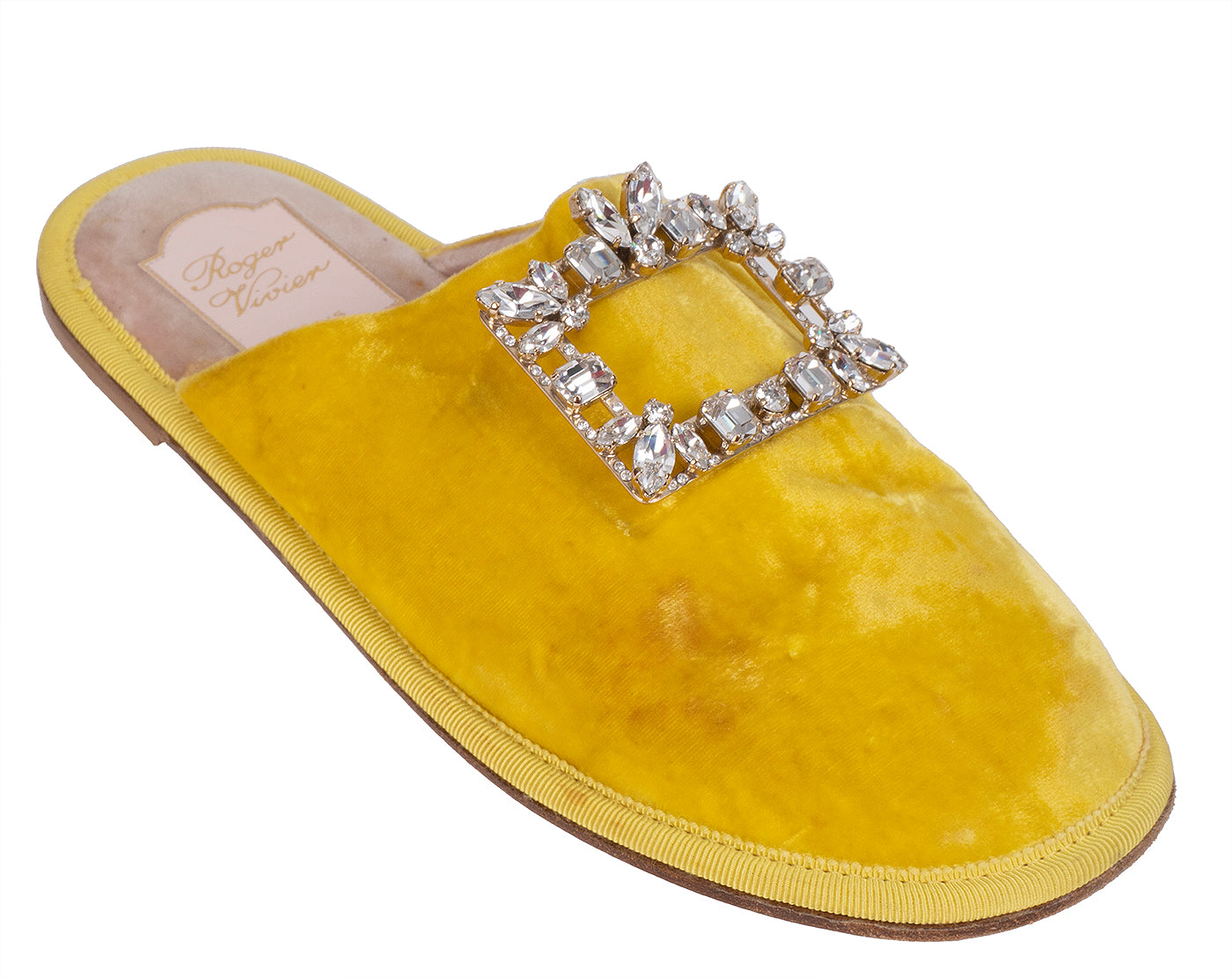 Roger Vivier Hotel Vivier Strass Velvet Slippers