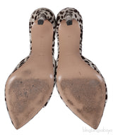 Gianvito Rossi Alice Leopard Print Calf Hair Mules