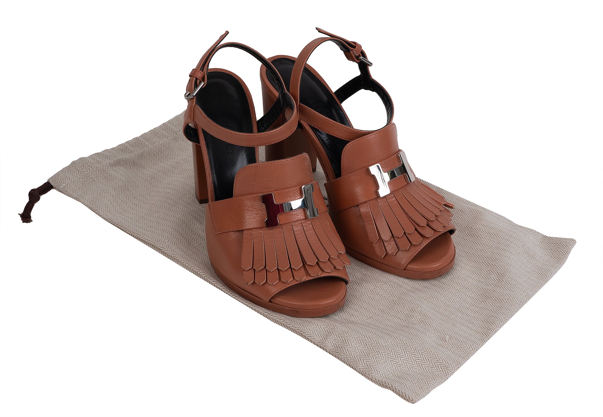 Hermes Alesia H Logo Sandals 37
