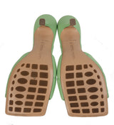 Bottega Veneta Mint Green Nappa Quilted Lido Mule Sandals 38