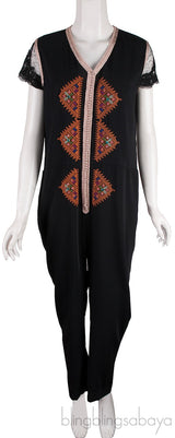 Black Moroccan Jumpsuit & Cover Up