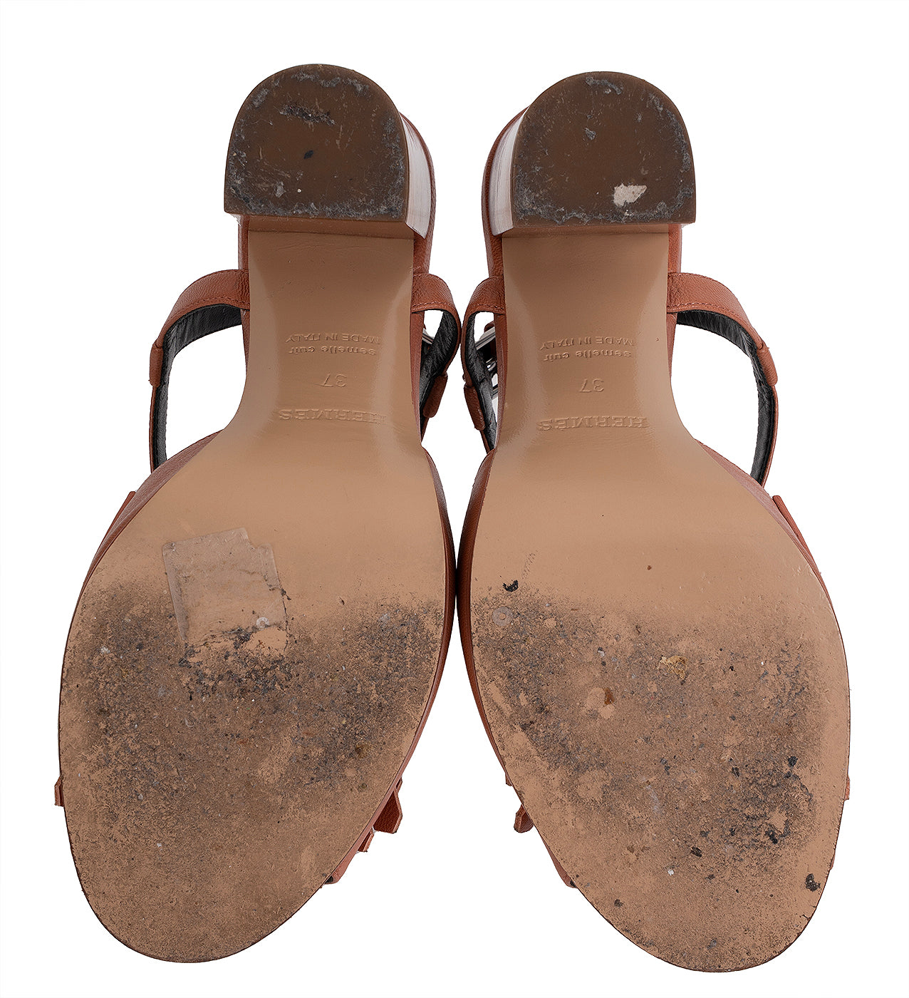 Hermes Alesia H Logo Sandals 37