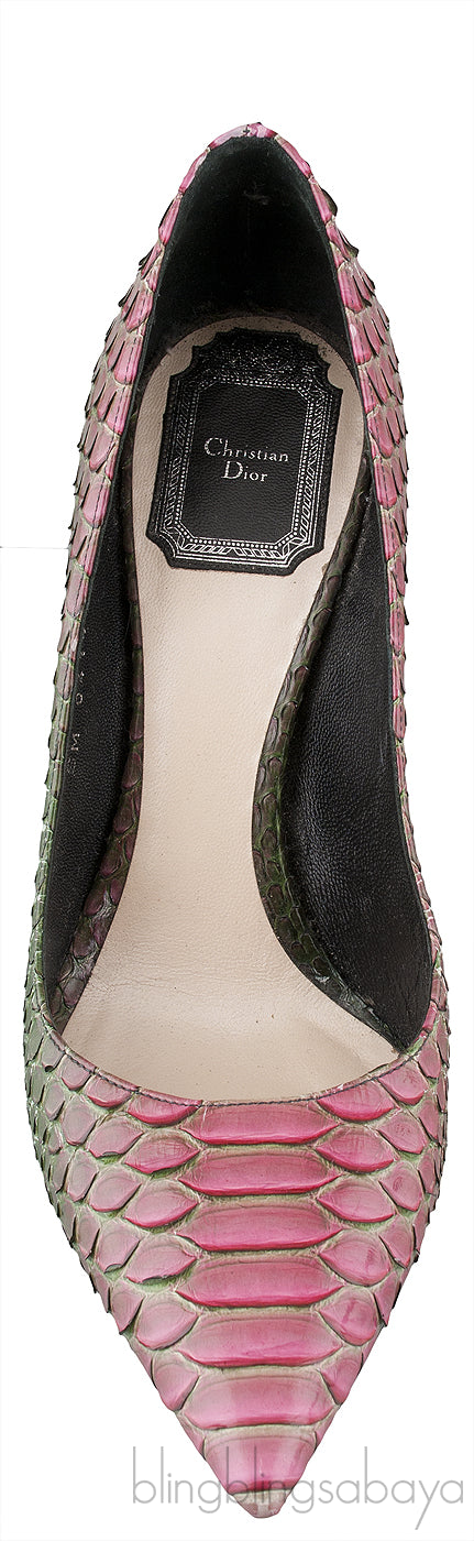 Bi-color Ombre Python Heels