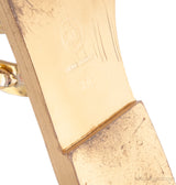 Gold Chain Leather Sandals