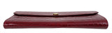 Kwanpen Bordeaux Crocodile Flap Wallet