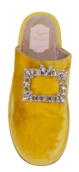 Roger Vivier Hotel Vivier Strass Velvet Slippers