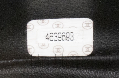 Chanel Vintage CC Black Caviar Mini Makeup Bag