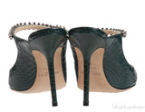 Jimmy Choo Croc-effect Bing 100 Crystal-Embellished Leather Mules