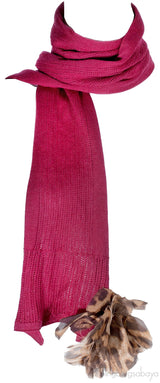 Fuchsia Wool Scarf & Hat