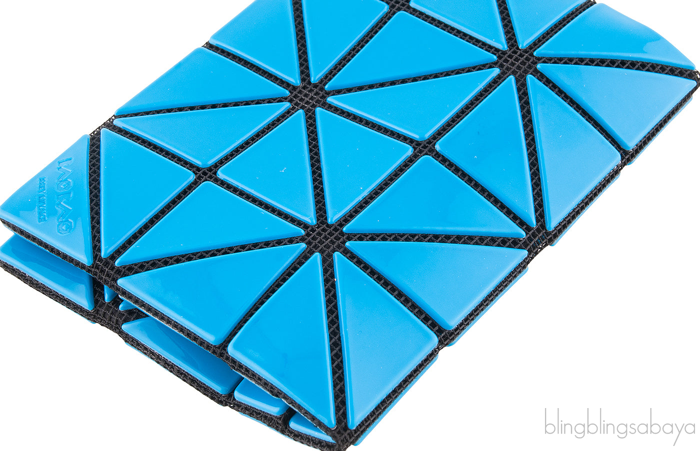 Blue Geometric Card Holder