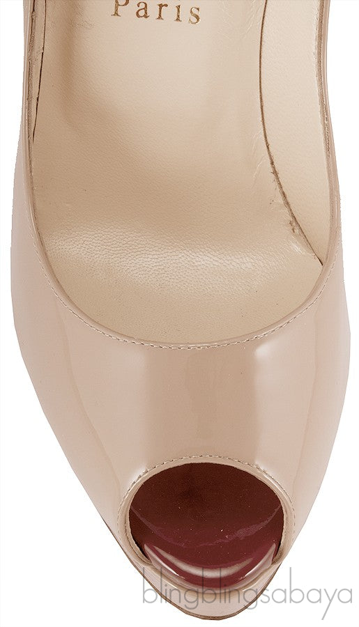Babel Patent Peep Toe Spikes Pump