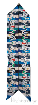 Hermes Les Baigneuses Printed Silk Twilly