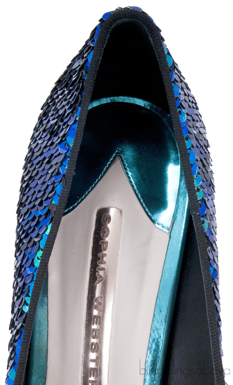 Blue Coco Sequined Pump