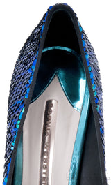 Blue Coco Sequined Pump