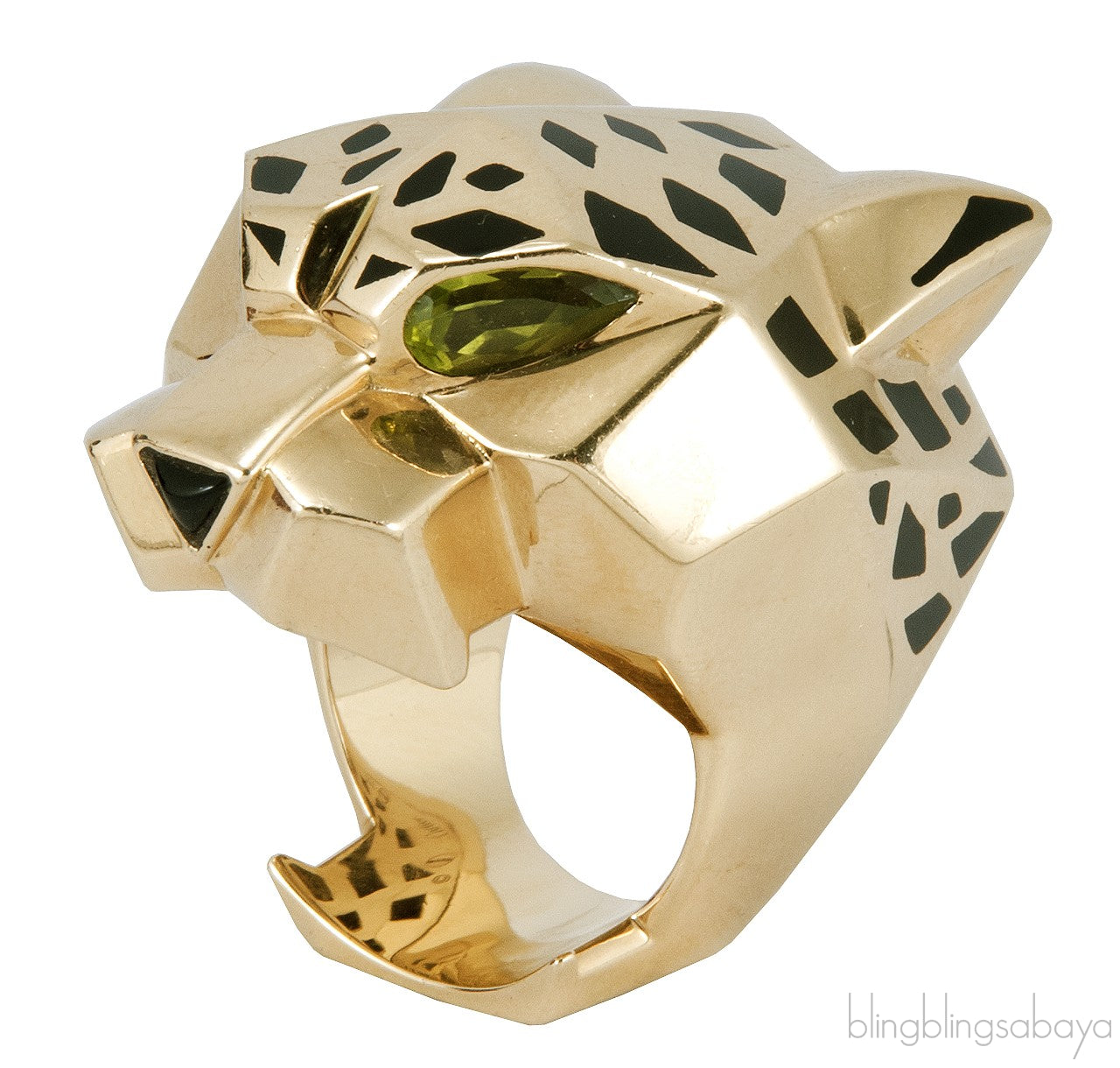Yellow Gold Panthere Head Ring