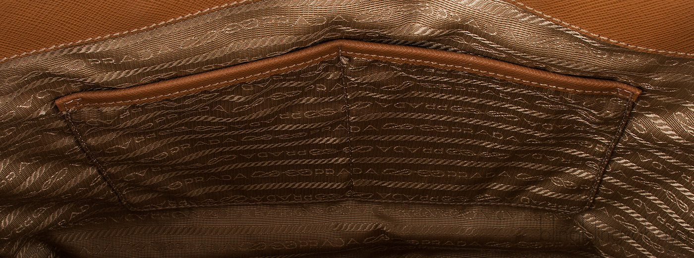 Gold Saffiano Double Zip Tote