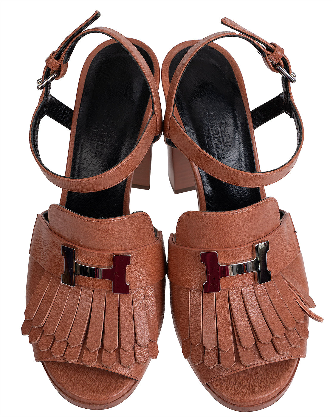 Hermes Alesia H Logo Sandals 37