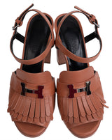 Hermes Alesia H Logo Sandals 37