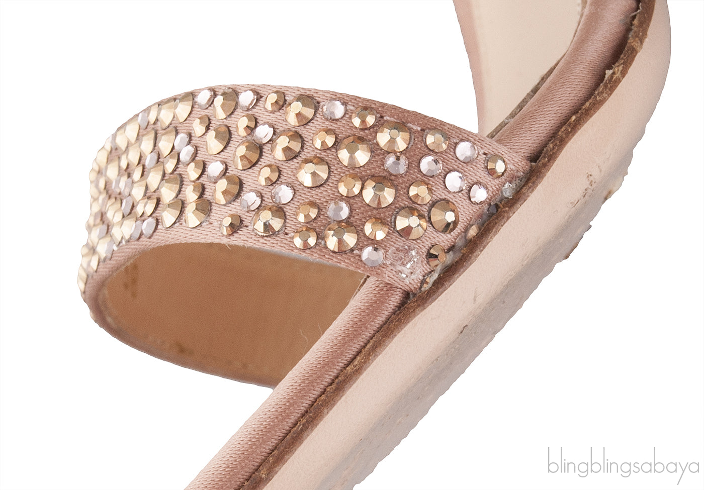 Glam Nude Crystal Sandals