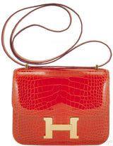 Constance Mini Orange Poppy Croc