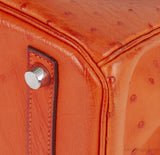 Hermes Birkin 30 Orange Ostrich PHW