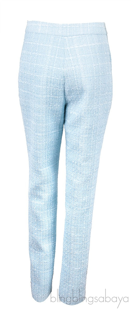 Francesca Tweed Straight-leg Pants