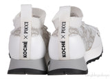 x KOCHE Printed White Knitted Sneakers