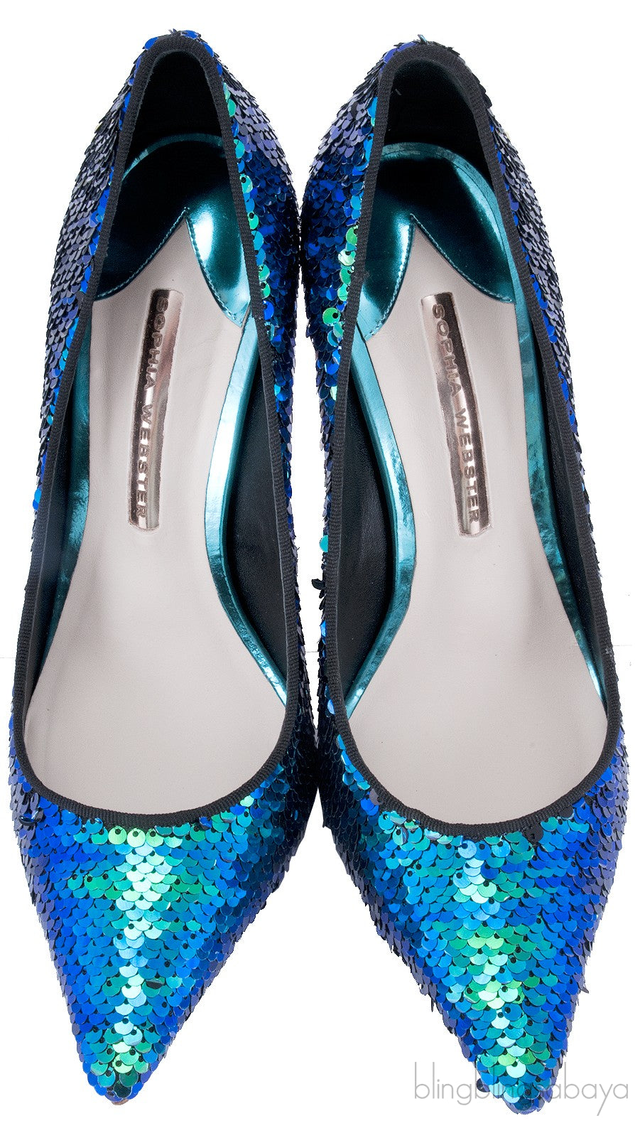 Blue Coco Sequined Pump