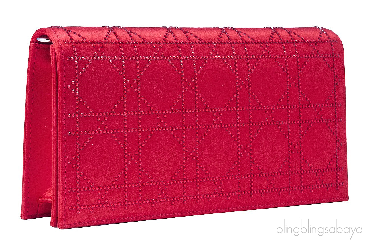 Red Strass Evening Shoulder Clutch
