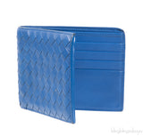 Bottega Veneta Blue Intrecciato Bi-fold Wallet
