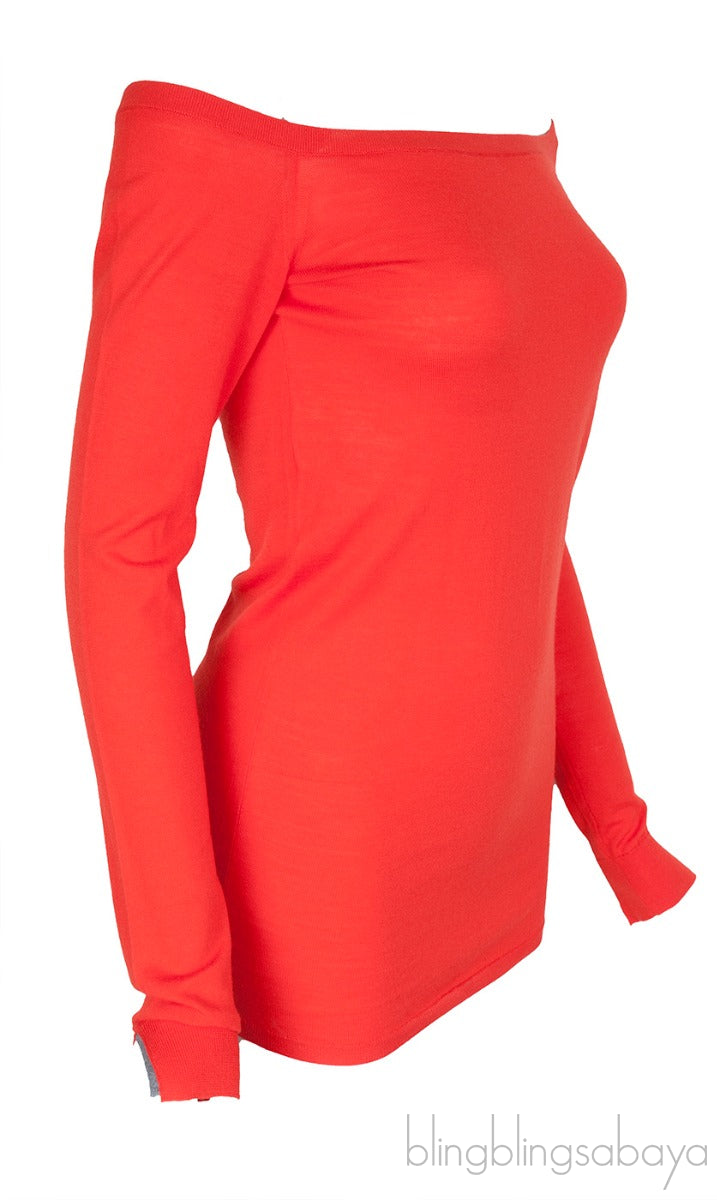 Red Wool Sweatshirt